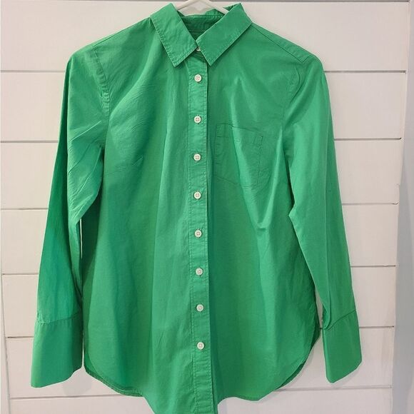 Talbots green button down shirt - Picture 1 of 5